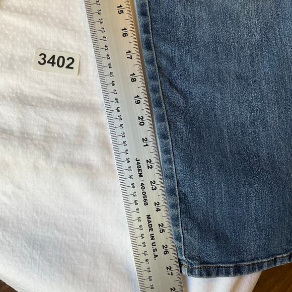 Gloria Vanderbilt Women Amanda Jeans size 14 Short Blue Straight Leg Mid Rise - Picture 4 of 12